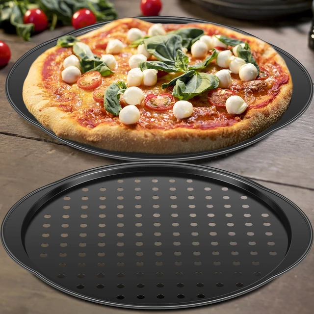 Pizza Baking Pan Perforated 38cm