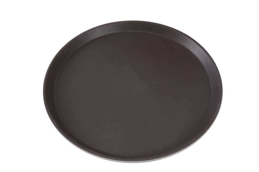 Regular Anti-skid | Brown Round Salver (Serving Tray) 14in
