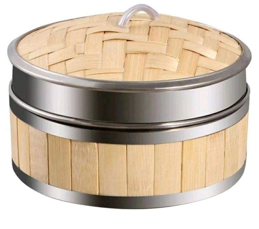 Dimsum Basket with SS Rim18x10CM