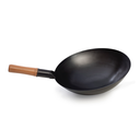 Chinese Wok with wooden Handle with Black Coating 42cm
