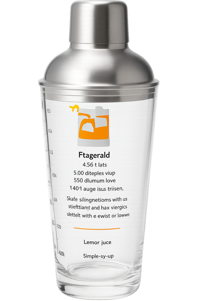 Cocktail Shaker with Recipes 450ml.